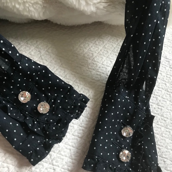 D&G sheer cropped shirt with Swarovski Crystal buttons - Picture 10 of 11